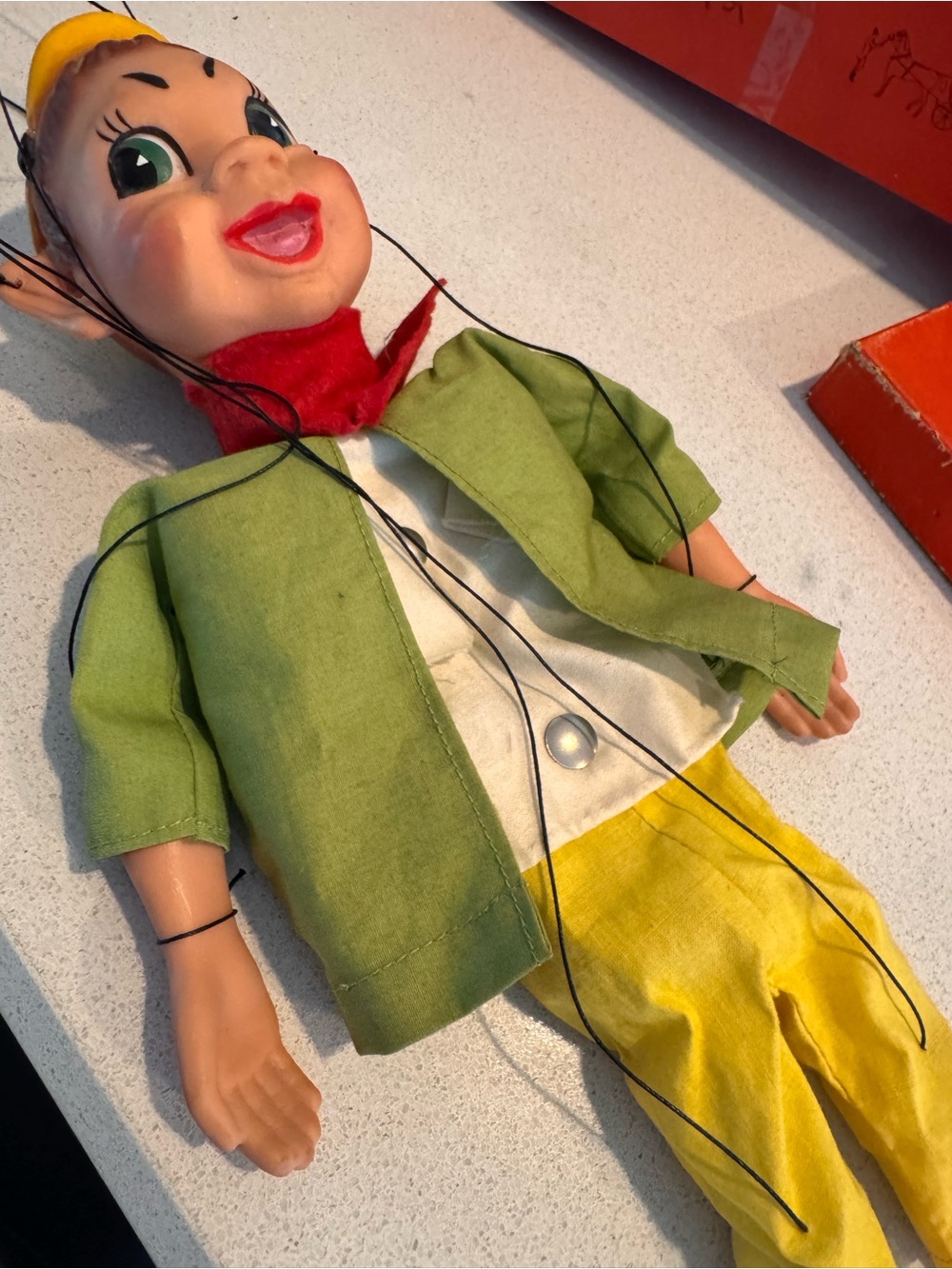 Vintage Hazelle Inc. Tyrolean Boy Marionette – Airplane Control Puppet - Picture 7 of 14